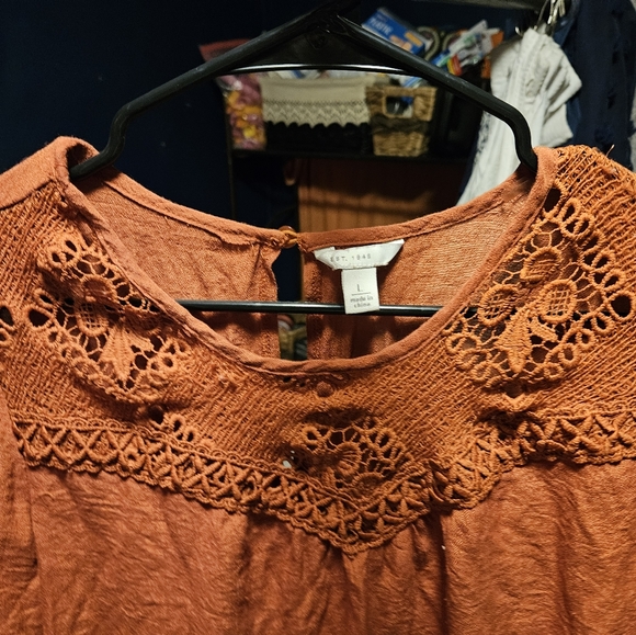 Womens est 1946 large bohemian bell sleeved top - Picture 2 of 5